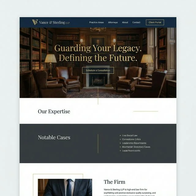 Law Firm Website Mockup