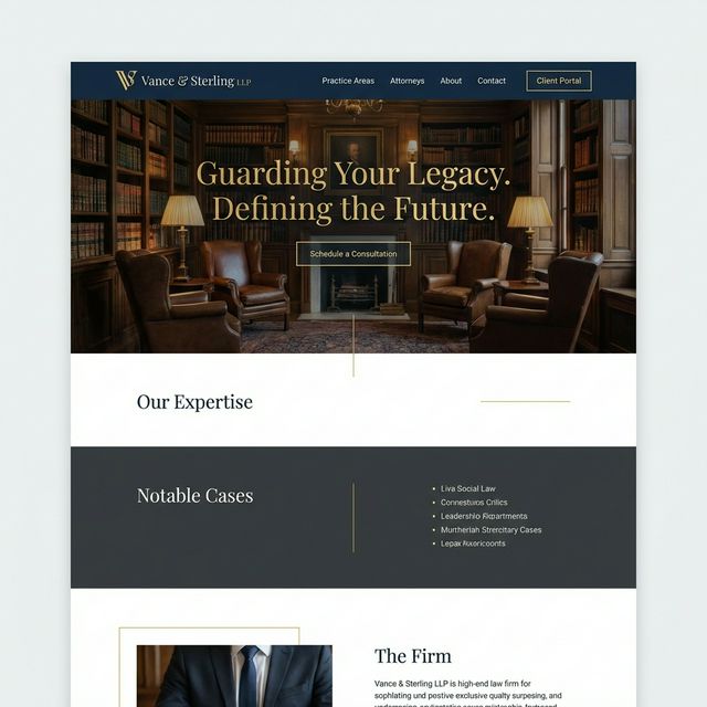 Law Firm Website Mockup